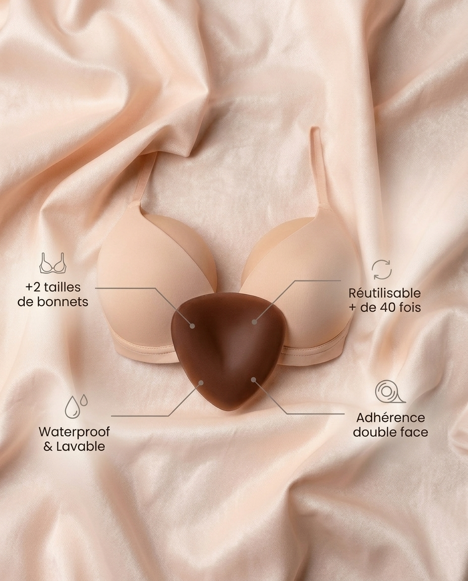 Les Inserts LiftYa — +2 de tailles de Bonnet, Sans Soutien-Gorge